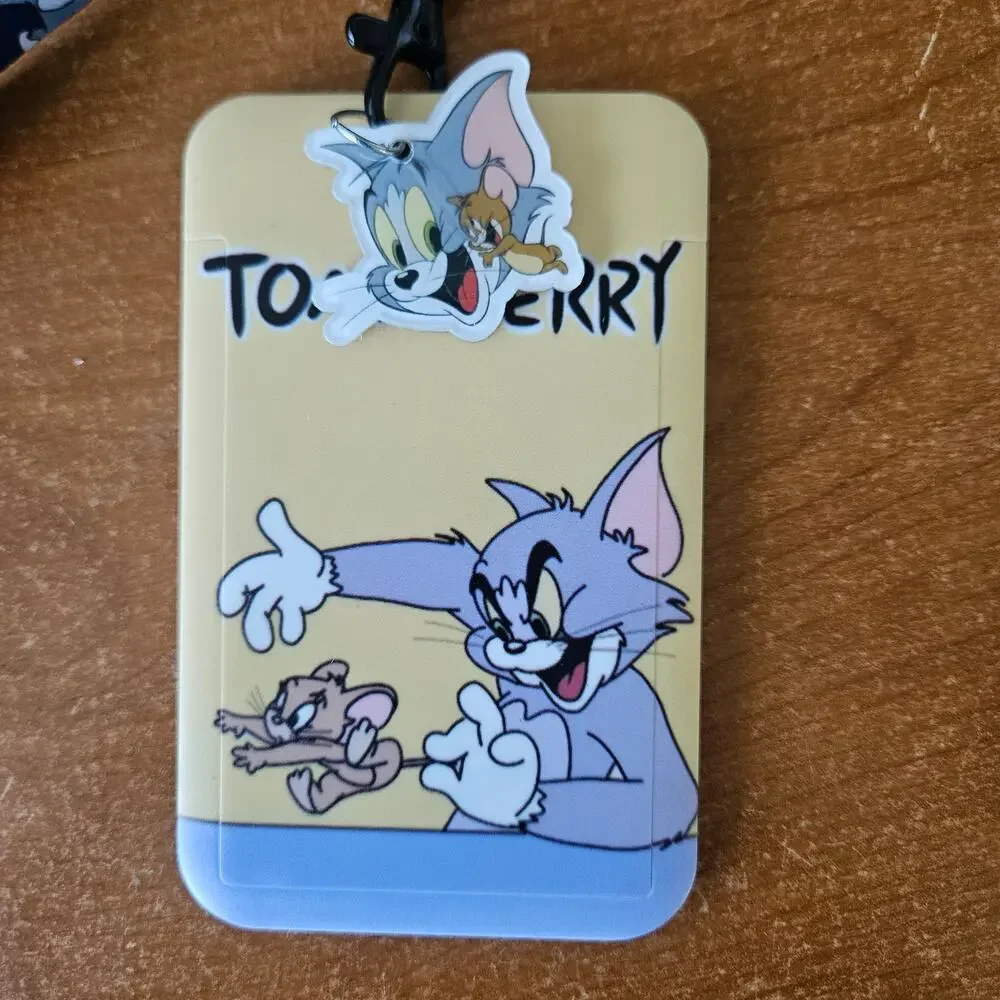 Tom and Jerry Lanyard with Badge Holder & Charm Classic Cartoon Print